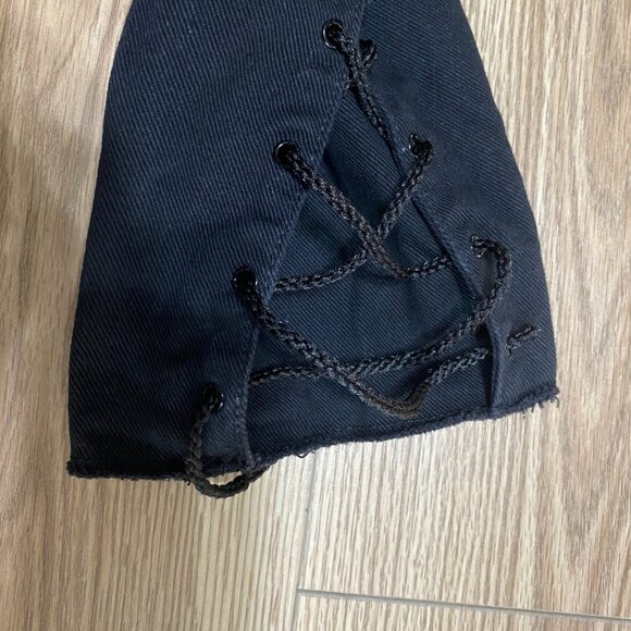 Vintage 1980's, Lip Service LA, Black, Side Lace Rocker Jeans, size 28 - Picture 10 of 12